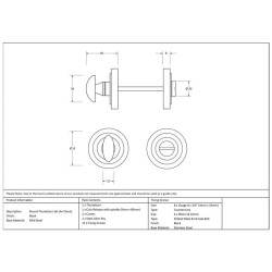Traditional Blacksmith Art Deco Bathroom Thumbturn