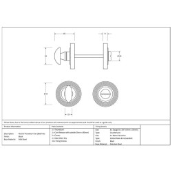 Traditional Blacksmith Beehive Bathroom Thumbturn