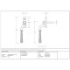 Hammered Newbury Espagnolette Casement Fastener - Polished Nickel