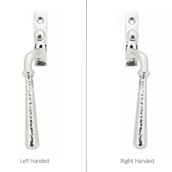 Hammered Newbury Espagnolette Casement Fastener - Polished Chrome