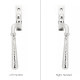 Hammered Newbury Espagnolette Casement Fastener - Polished Chrome