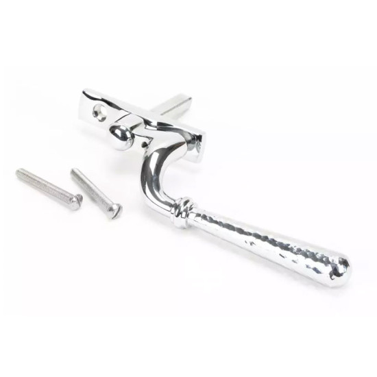 Hammered Newbury Espagnolette Casement Fastener - Polished Chrome