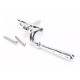 Hammered Newbury Espagnolette Casement Fastener - Polished Chrome