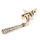 Hammered Newbury Espagnolette Casement Fastener - Polished Bronze