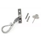 Blacksmith Pewter Patina Lockable Espagnolette Shepherd's Crook Fastener with Slim Fixing Plate