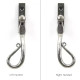 Blacksmith Pewter Patina Lockable Espagnolette Shepherd's Crook Fastener with Slim Fixing Plate