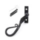 Traditional Blacksmith Lockable Espagnolette Shepherd's Crook Fastener with Slim Fixing Plate