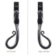 Traditional Blacksmith Lockable Espagnolette Shepherd's Crook Fastener with Slim Fixing Plate