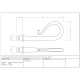 Traditional Blacksmith Shepherd's Crook Curtain Finial