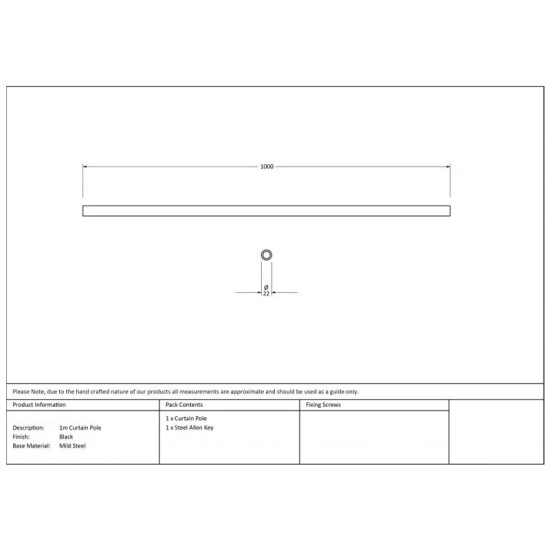 Traditional Blacksmith Curtain Pole