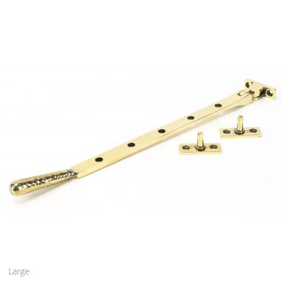 Aged Brass Hammered Newbury Casement Stay