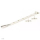 Polished Nickel Hammered Newbury Casement Stay