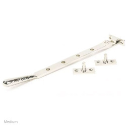 Polished Nickel Hammered Newbury Casement Stay