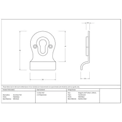 Matt Black Euro Door Pull