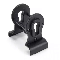 Matt Black Euro Door Pull with Back-To-Back Fixings