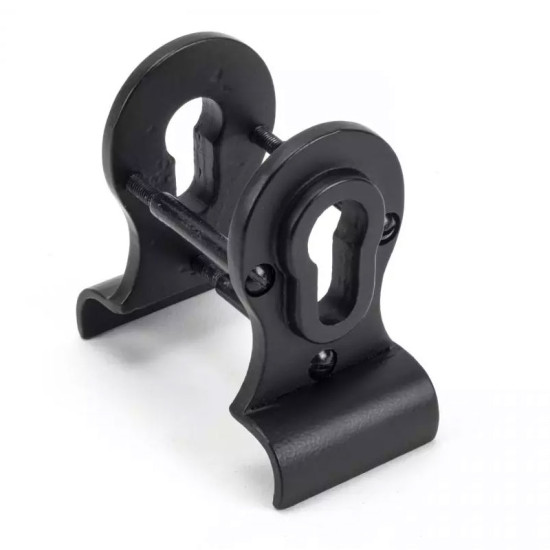 Matt Black Euro Door Pull with Back-To-Back Fixings
