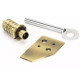 Aged Brass Key Flush Stop For a Sash Window