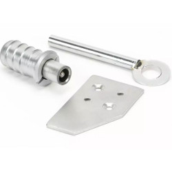 Satin Chrome Key Flush Stop For a Sash Window