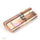 Double Euro Cylinder Lock - Polished Bronze Finish