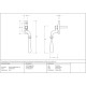 Newbury Espagnolette Casement Fastener - Polished Brass