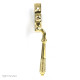 Reeded Espagnolette Casement Fastener - Polished Brass
