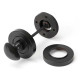 Aged Bronze Round Bathroom Thumbturn Set