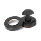 Aged Bronze Round Bathroom Thumbturn Set
