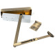 Aged Brass Heavy Duty Door Closer and Cover