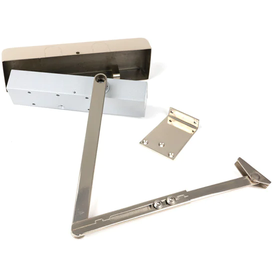 Polished Nickel Heavy Duty Door Closer and Cover
