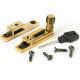 Narrow Beehive Quadrant Fastener - Aged Brass
