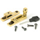 Narrow Mushroom Quadrant Fastener - Aged Brass