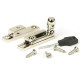 Narrow Mushroom Quadrant Fastener - Polished Nickel