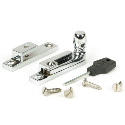 Narrow Mushroom Quadrant Fastener - Polished Chrome