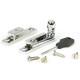 Narrow Mushroom Quadrant Fastener - Polished Chrome