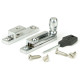Narrow Mushroom Quadrant Fastener - Satin Chrome