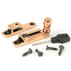 Narrow Mushroom Quadrant Fastener - Polished Bronze