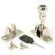 Mushroom Brighton Fastener - Polished Nickel