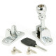 Mushroom Brighton Fastener - Polished Chrome