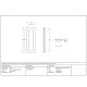 Plain Rectangular Pull - Polished Brass