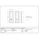 Art Deco Rectangular Pull Privacy Set - Polished Brass