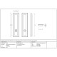 Art Deco Rectangular Pull Privacy Set - Polished Brass