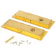 Art Deco Rectangular Pull Privacy Set - Polished Brass