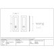 Plain Rectangular Pull Privacy Set - Polished Brass