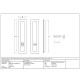 Plain Rectangular Pull Privacy Set - Polished Brass