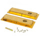 Plain Rectangular Pull Privacy Set - Polished Brass