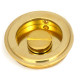 Art Deco Round Pull Privacy Set - Polished Brass