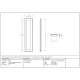 Art Deco Rectangular Pull - Polished Chrome