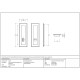 Art Deco Rectangular Pull Privacy Set - Polished Chrome