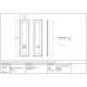 Art Deco Rectangular Pull Privacy Set - Polished Chrome