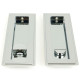 Art Deco Rectangular Pull Privacy Set - Polished Chrome